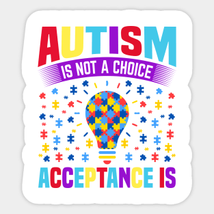 Acceptance Autism Awareness Gift for Birthday, Mother's Day, Thanksgiving, Christmas Sticker